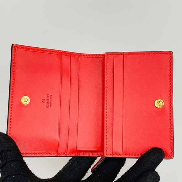 NIB Gucci GG Supreme Monogram Bosco Patch Card Case Wallet Beige Malva Hibiscus - Picture 4 of 14